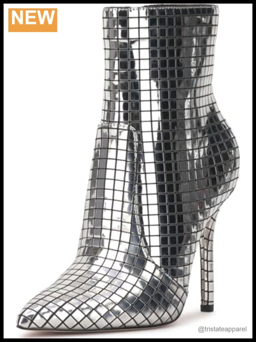 Jessica Simpson Lirya Women's Ankle Bootie Stiletto Heel Glitter Zip
